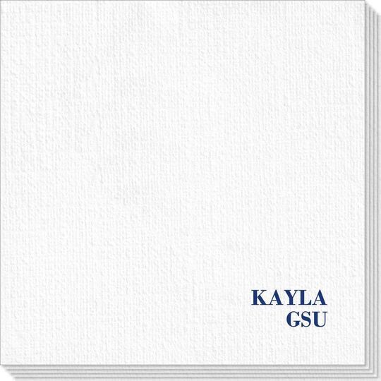Name and College Initials Deville Napkins